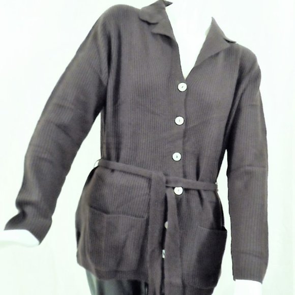 100 % CASHMERE KNIT JACKETS SWEATERS BEUTLER WITH POCKETS NWT - Picture 3 of 3